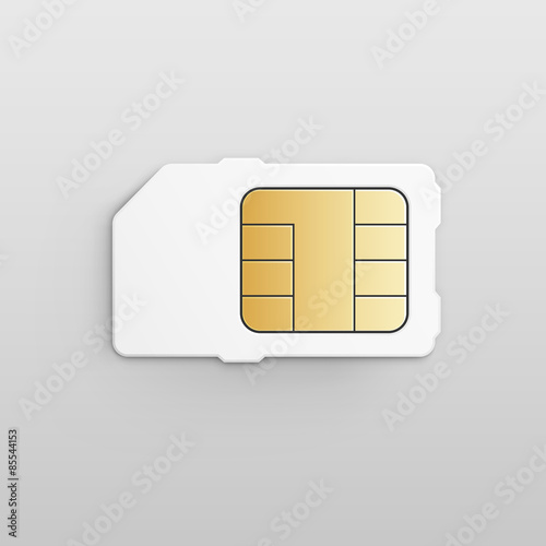 Vector Mobile Cellular Phone Sim Card Chip