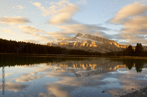 alpenglow by two jack lake