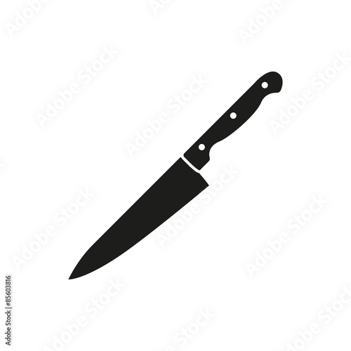 The knife icon. Chopper Knife symbol. Flat