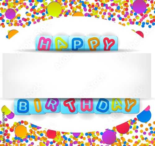Basic RGBbirthday background with colorful balloons of illustration 