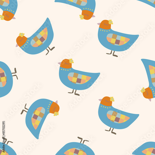 bird cartoon , cartoon seamless pattern background