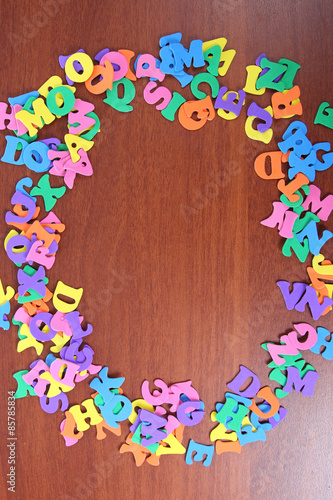Letters on a wooden table