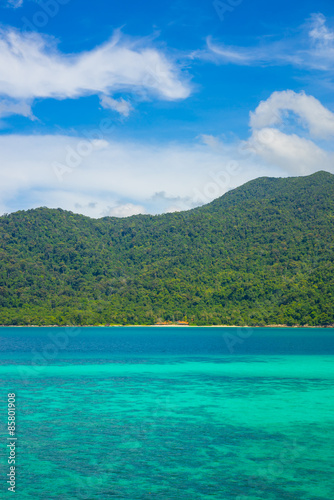 Beautiful tropical sea and island in Andaman sea of Thailand.