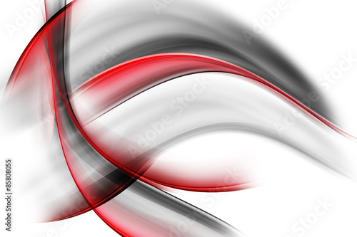 Red Black Abstract Waves