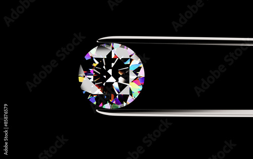 Diamond in the tweezers