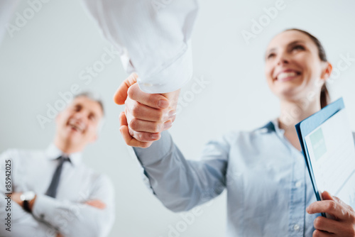 Business people shaking hands