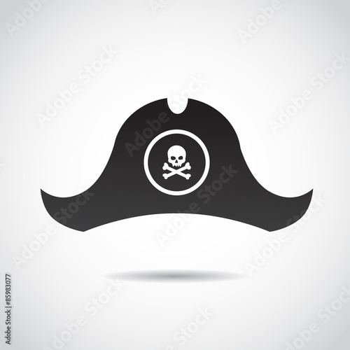 Pirate hat vector icon.