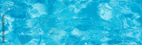 Panorama blue pool water background
