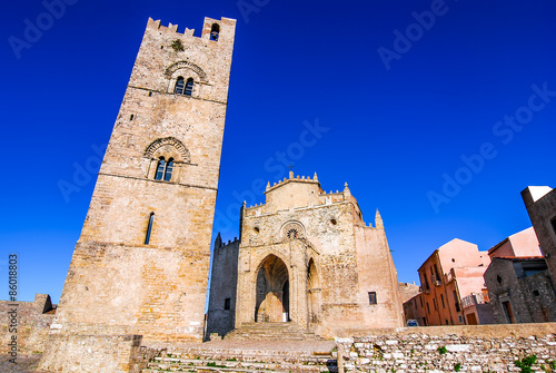 Sicily, Italy, tower of Erice Cathedral