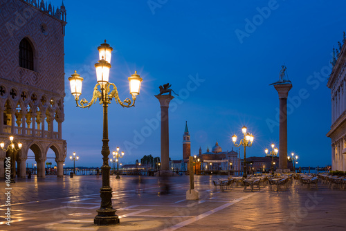 Venezia, foto notturna, piazza san Marco