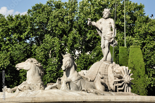 Fuente de Neptuno, neoclasicismo, mitología, Madrid, España, Atlético de Madrid