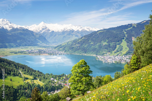 View over Zell am See in Summer, Austria