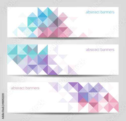 Abstract banners for web or print