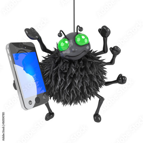 3d Spider has a smartphone