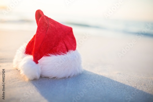 Santa hat on the beach 