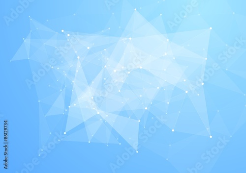 Low poly abstract triangles bright tech background