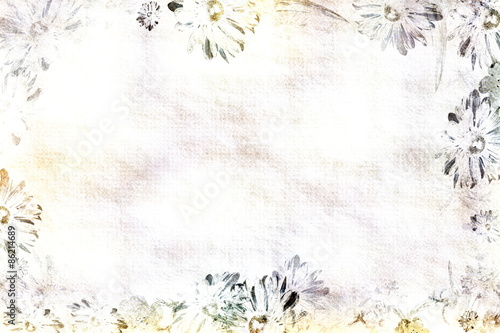 Briefpapier mit hand gezeichneten aquarell Blumen auf Hintergrund mit Wasserfarben