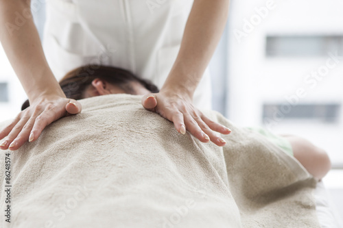 Women receiving a massage