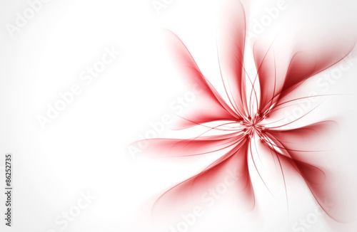 Red Flower Abstract Waves Background