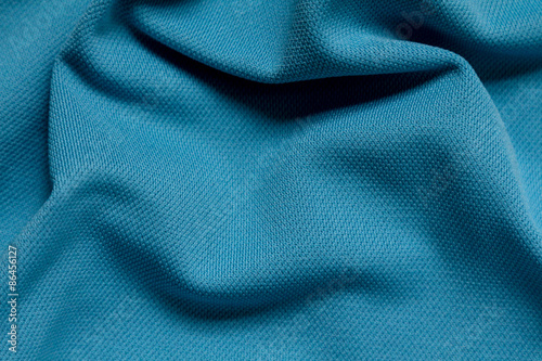 Blue full frame wrinkled polyester fabric