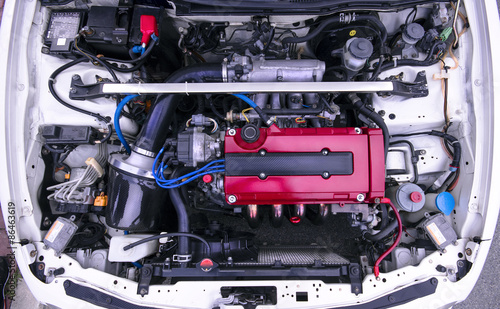 Tuned Honda B18 engine in Integra type R
