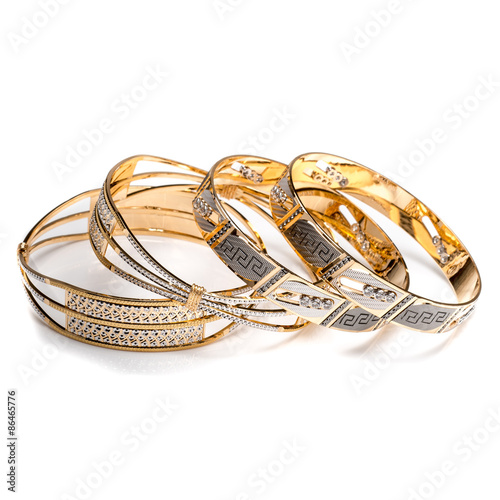 Two Tone Gold Bangles