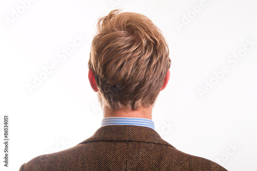 Back of the head and the hair of a young man