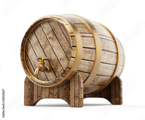 Wooden barrel with tap