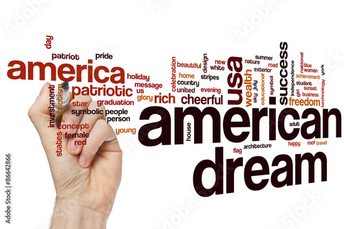 American dream word cloud