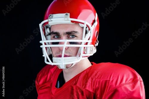Portrait of an american football player