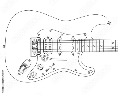 Electric Guitar Outlines