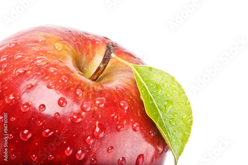 isolated juicy red apple