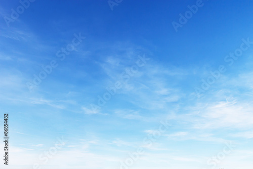 Fantastic soft white clouds against blue sky