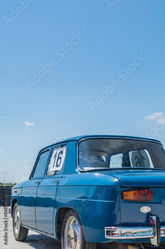 Bucharest, Romania - July 11, 2015: Retromobil Grand Prix 2015. Old vintage retro car rally on Titi Aur circuit at Crevedia.