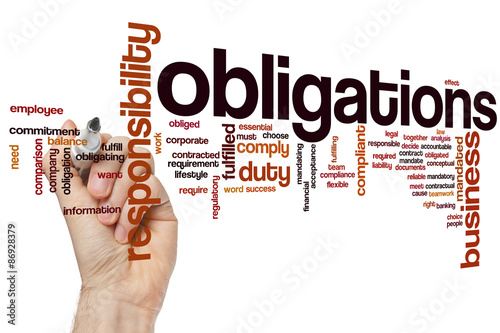 Obligations word cloud