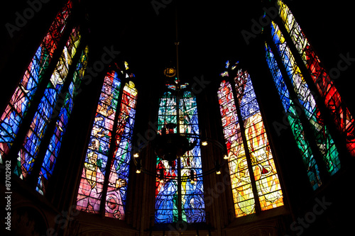 Stained glass in Saint Etienne de Metz Cathedral, France