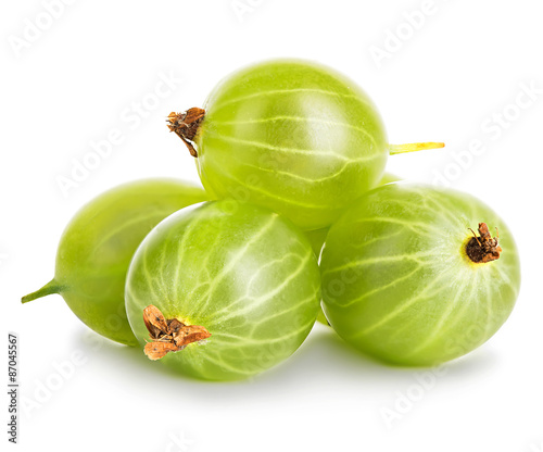 Gooseberries isolated on white background