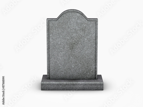 gravestone on white background