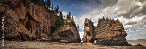 Hopewell Rocks Park during low tide in the Bay of Fundy in New Brunswick, Canada