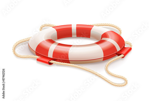 Life buoy for drowning rescue. Eps10 vector illustration.