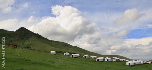Mongolian Yurts near Ullaanbaator in Mongolia