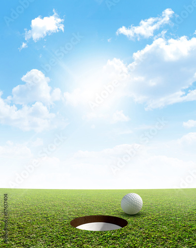 Blue Sky And Putting Green