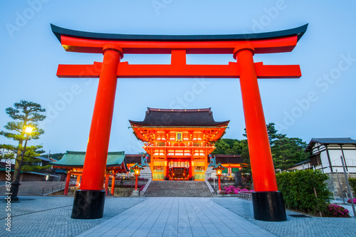 Fushimi Inari Shrine , Famous and important Shinto shrine in southern Kyoto , Japan