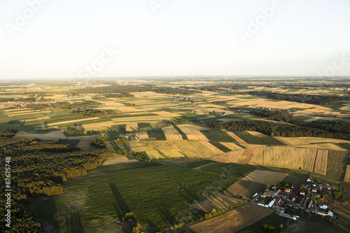 Summer landscape with and blue sky