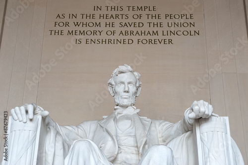 Statue of Abraham Lincoln, Lincoln Memorial, Washington DC