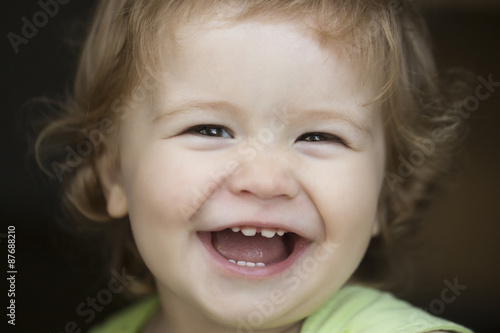 Portrait of laughing child