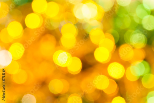 yellow green blurred shimmering Christmas lights