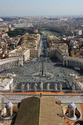 St. Peter's Square, the view from the dome of the Basilica, Rome
