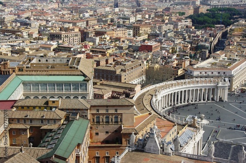 St. Peter's Square, the view from the dome of the Basilica, Rome