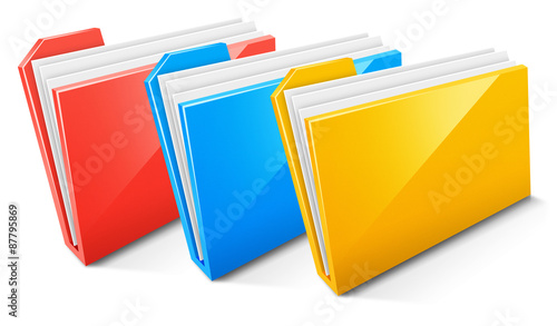 Kolorowe ikony folderów